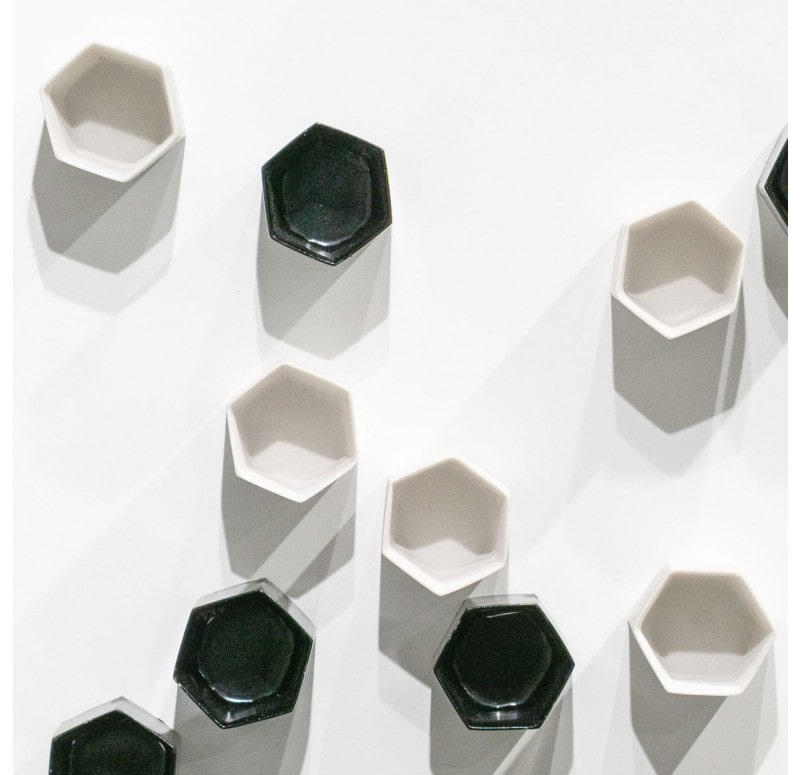 Wall Play Substrate, 'Black & Cream Beehive' by Gold Leaf Design Group | Wall Decor | Modishstore - 2