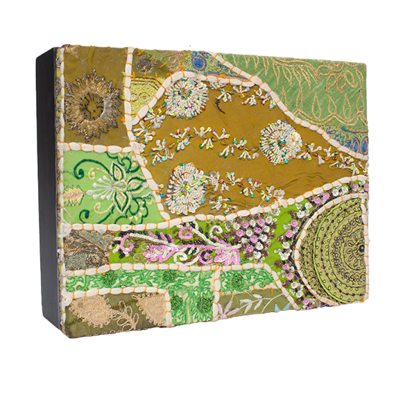 Gold Leaf Design Group Sari Art Boxes | Wall Decor | Modishstore - 3