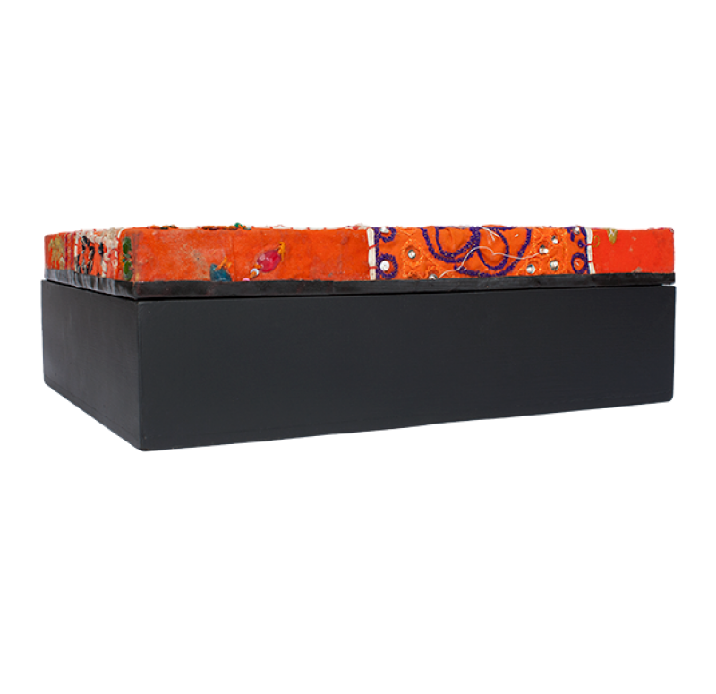 Gold Leaf Design Group Sari Art Boxes | Wall Decor | Modishstore - 5