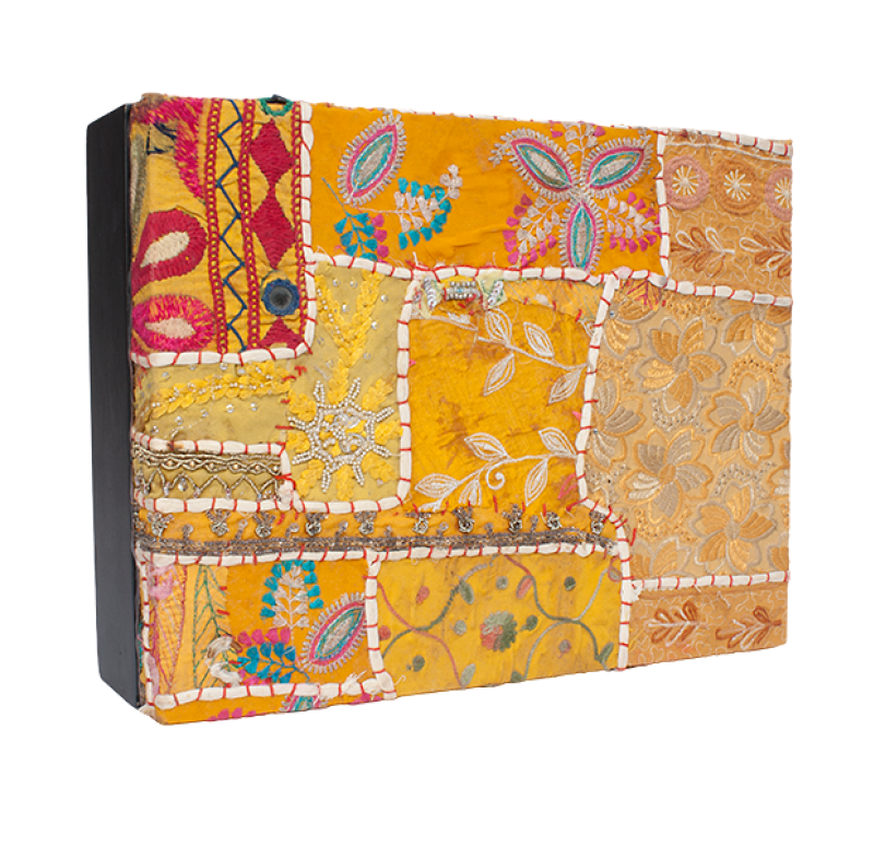 Gold Leaf Design Group Sari Art Boxes | Wall Decor | Modishstore - 2