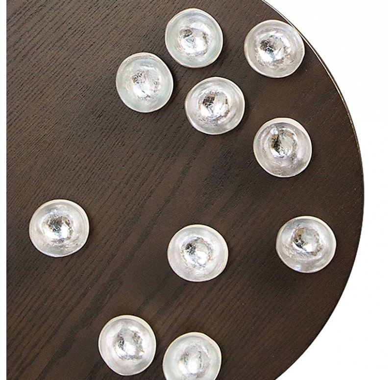 Wall Play Round Substrate, 'Silver Seed', 20"D by Gold Leaf Design Group | Wall Decor | Modishstore - 4