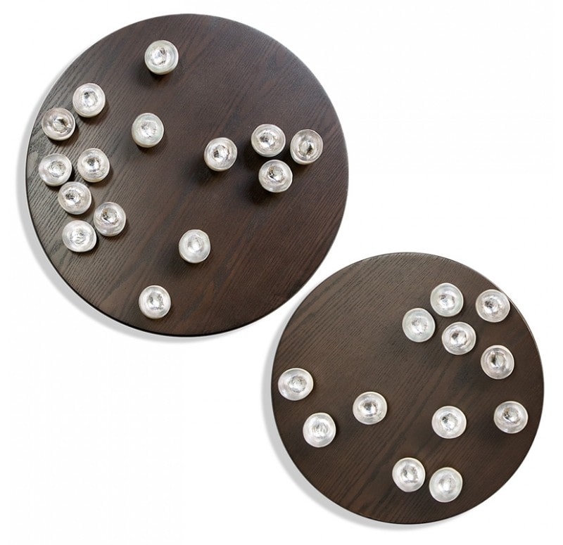 Wall Play Round Substrate, 'Silver Seed', 20"D by Gold Leaf Design Group | Wall Decor | Modishstore - 3