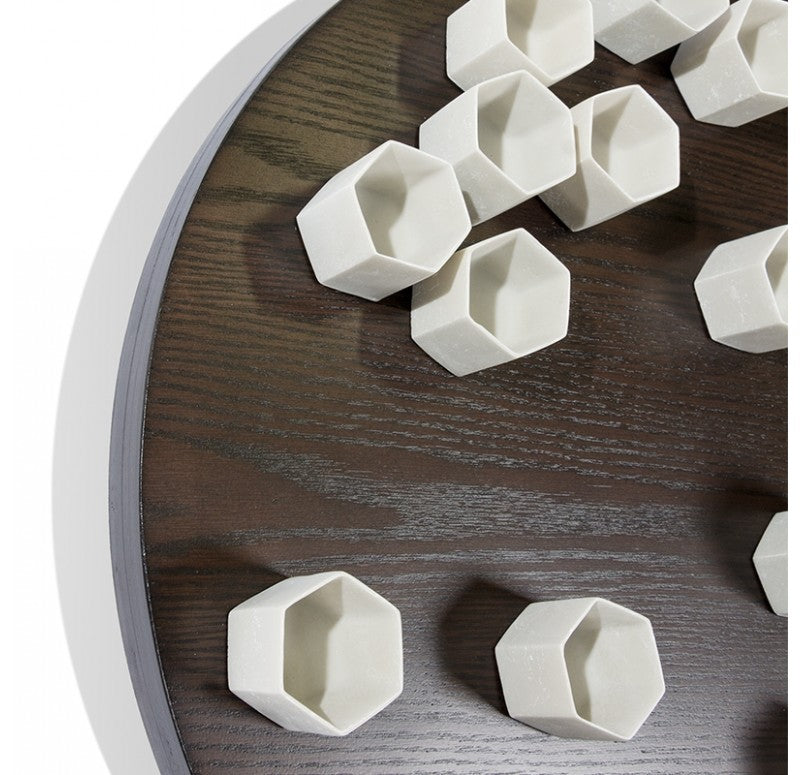 Wall Play Round Substrate-Cream Beehive' by Gold Leaf Design Group | Wall Decor | Modishstore - 3