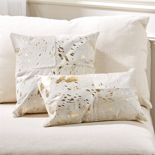 Tozai Home Set of 2 Cowhide Pillows