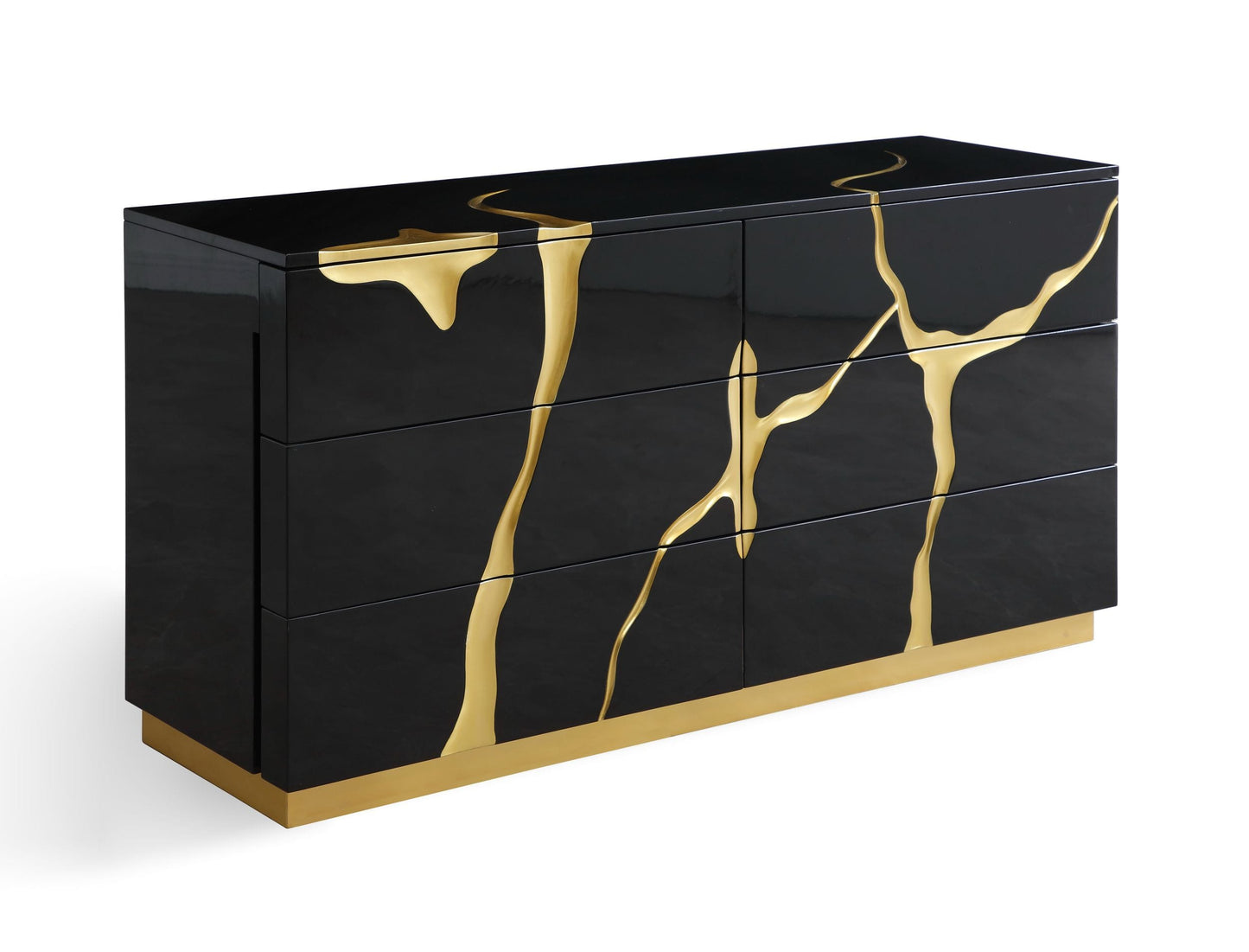 Modrest Aspen - Modern Black and Gold Dresser | Dresser | Modishstore - 2