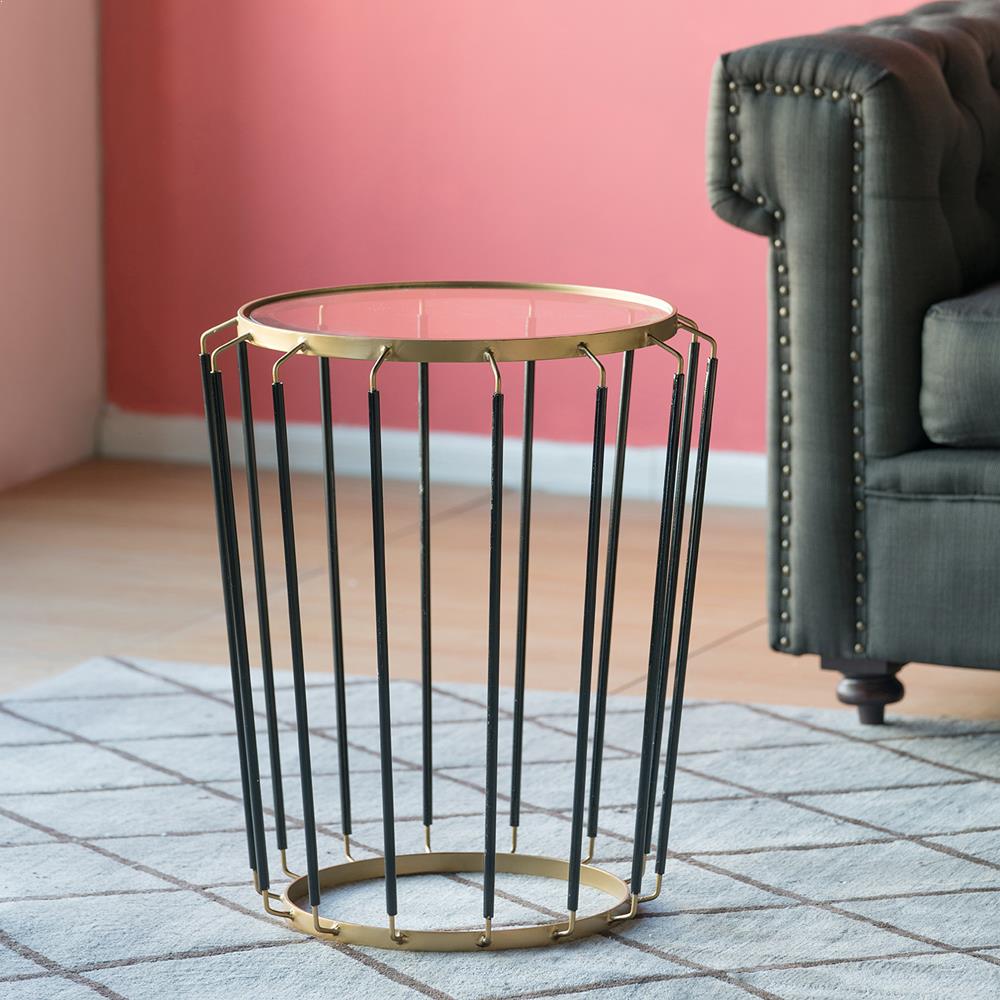 A&B Home Caged Metal Accent Table | Side Tables | Modishstore
