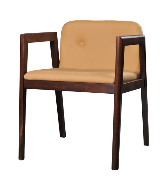 Modrest Avrum - Modern Camel Eco-Leather Dining Chair (Set of 2) | Modishstore | Dining Chairs