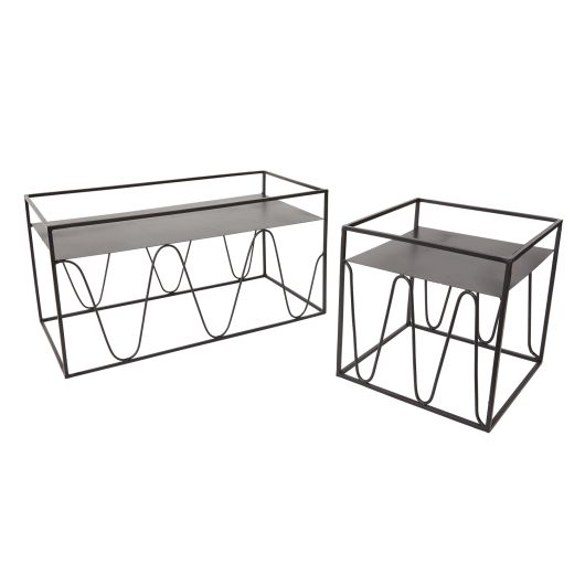 Azami Black Metal Plant Stand By Accent Decor- 2 Sizes | Stands | Modishstore - 2