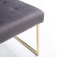 Modrest Legend Modern Grey Fabric & Gold Dining Chair (Set of 2)