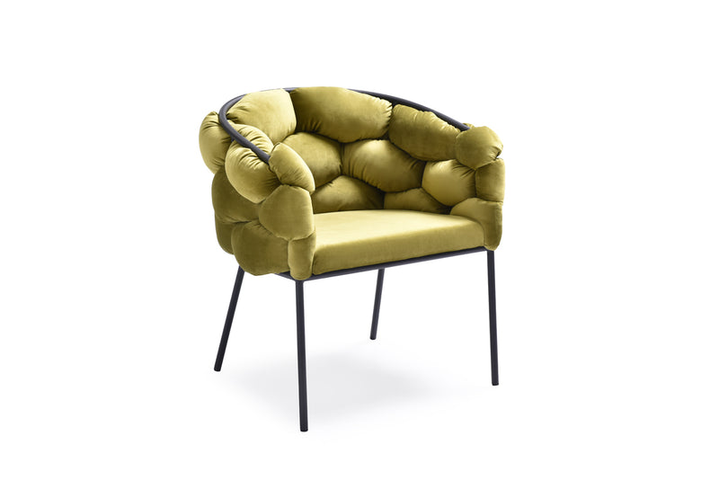 Vig Furniture Modrest Debra Modern Green Fabric Dining Chair | Modishstore | Dining Chairs