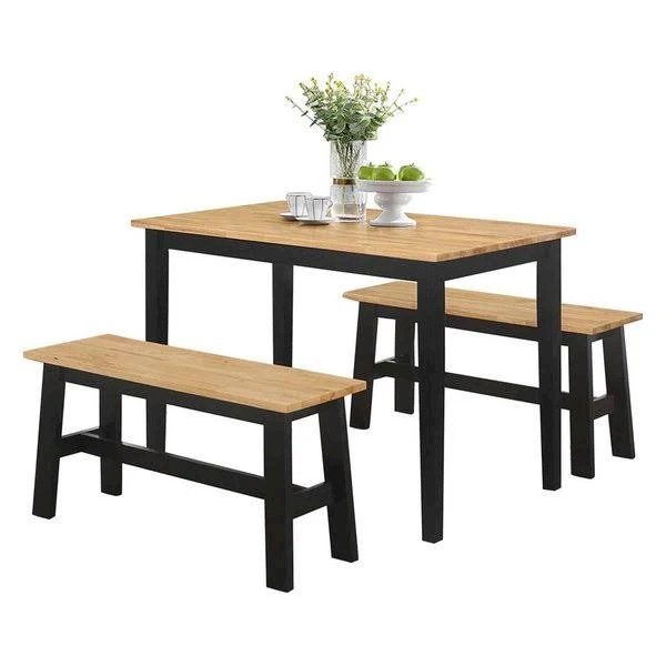New York Table With 2 Benches By 4D Concepts - Bg2343239 | Dining Sets | Modishstore - 3