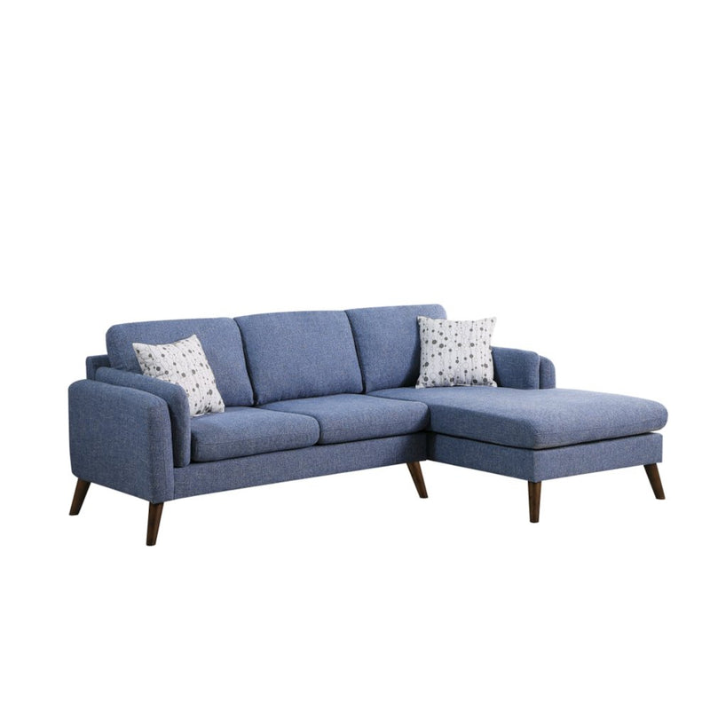 Founders Blue Fabric Sectional Sofa Chaise By Lilola Home | Sofas | Modishstore