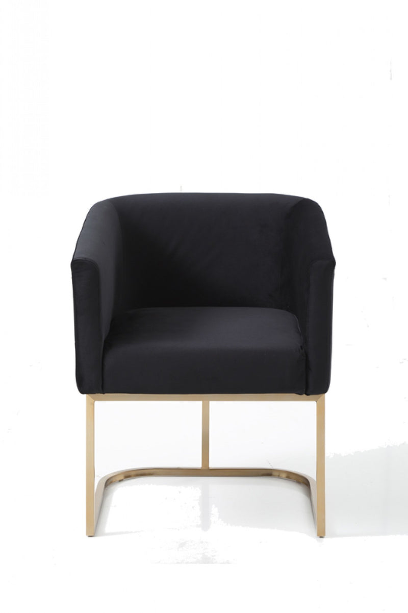 Vig Furniture Modrest Yukon Modern Velvet & Gold Dining Chair | Modishstore | Dining Chairs