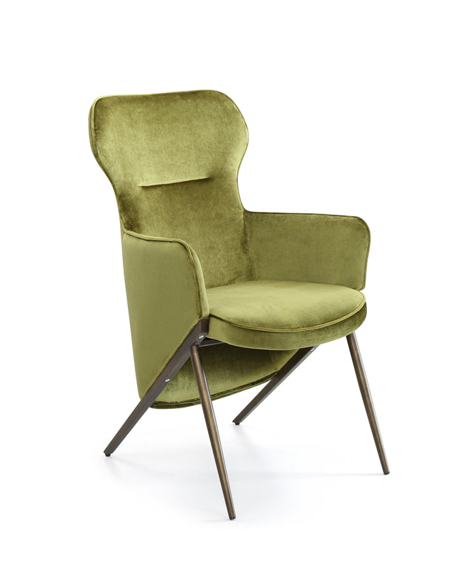 Vig Furniture Modrest Coreen Modern Green Velvet Accent Chair | Modishstore | Accent Chairs