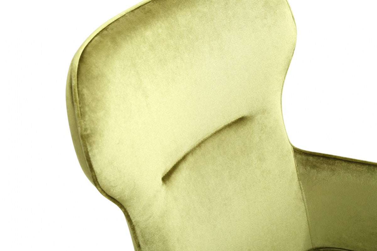 Vig Furniture Modrest Coreen Modern Green Velvet Accent Chair | Modishstore | Accent Chairs-4