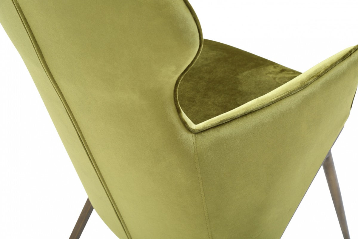Vig Furniture Modrest Coreen Modern Green Velvet Accent Chair | Modishstore | Accent Chairs-3