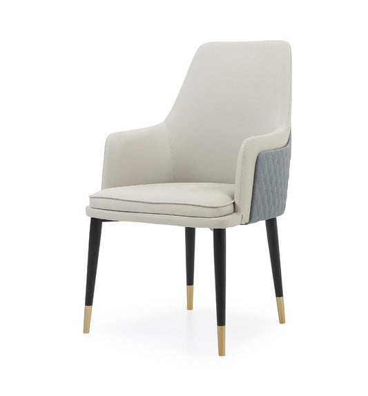 Vig Furniture Modrest Duval Modern White & Grey Dining Chair | Modishstore | Dining Chairs