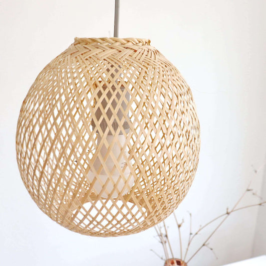Jundara - Round Bamboo Pendant Light By Thaihome | Pendant Lamps | Modishstore