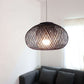 Black A Wa - Black Bamboo Small Pendant Light Shade By Thaihome | Pendant Lamps | Modishstore