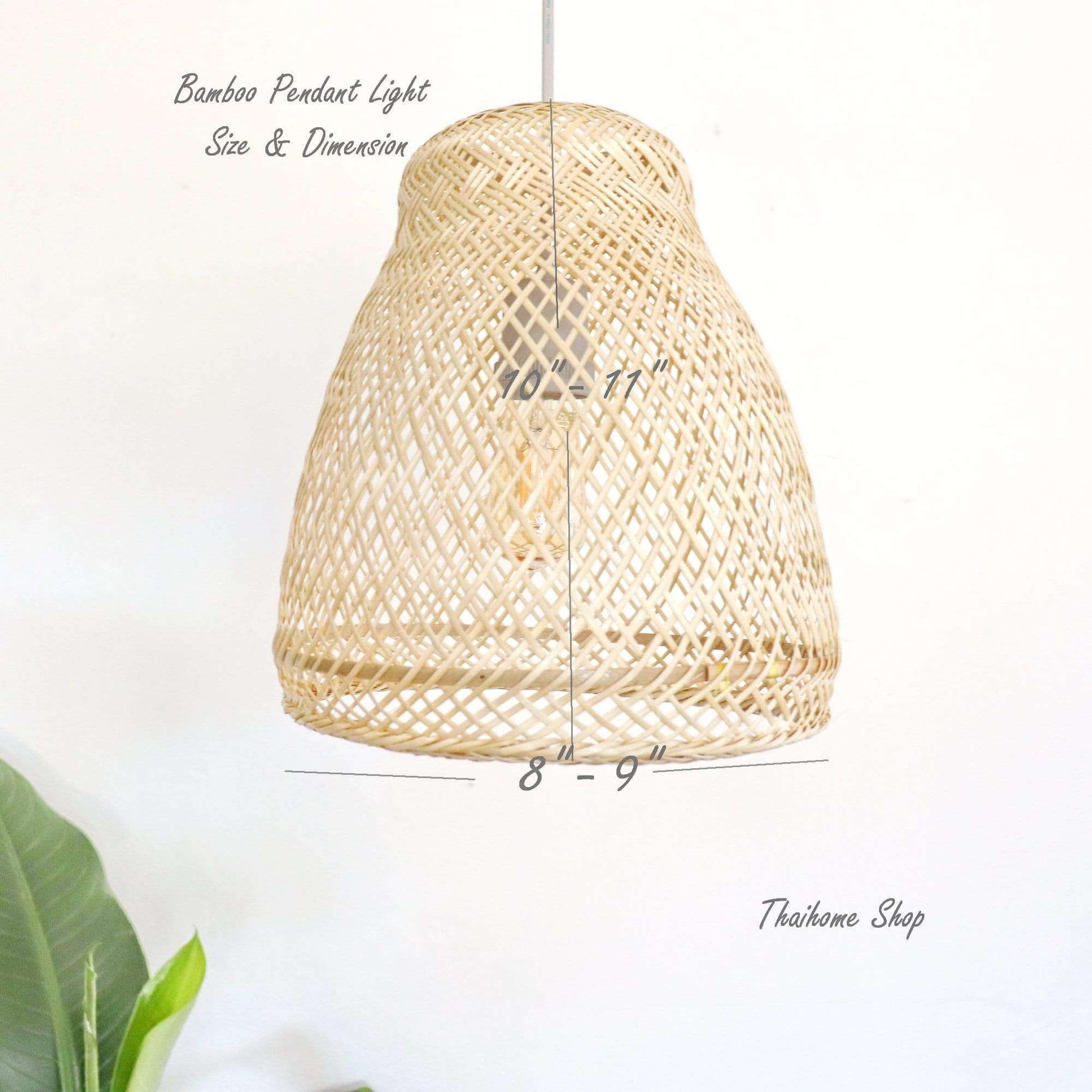 Muntana Bamboo Pendant Light (10 -11 Inches) By Thaihome | Pendant Lamps | Modishstore - 2