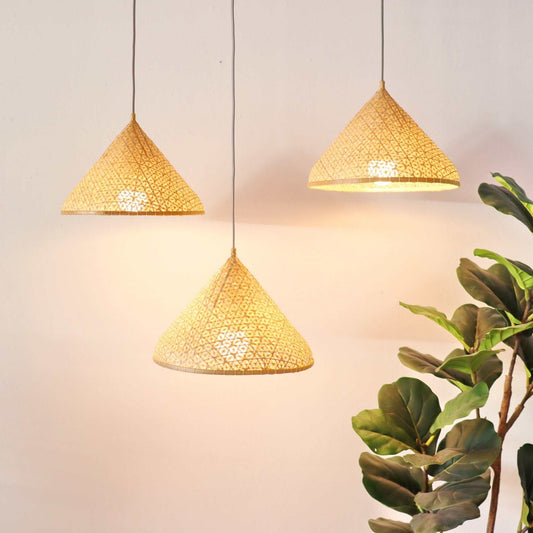 Yen - Bamboo Pendant Light (Set Of 3) By Thaihome | Pendant Lamps | Modishstore