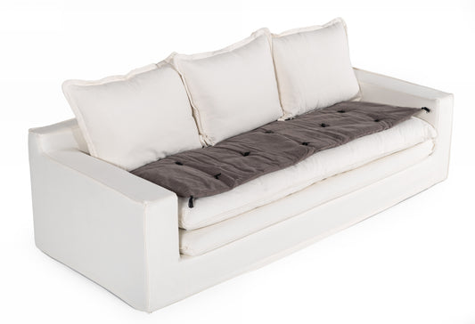 Divani Casa Bayberry - Bohemian Dark Grey Fabric Seat Cushion | Modishstore | Sofas