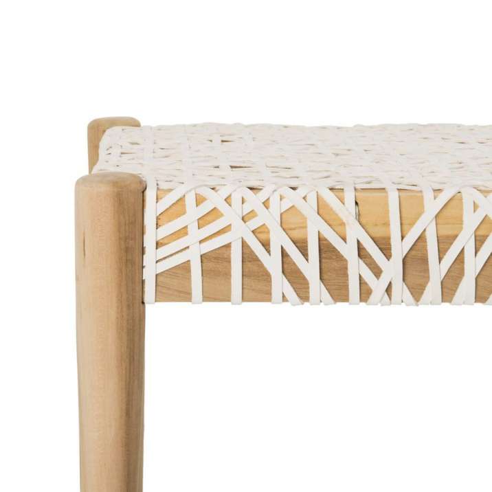 Safavieh Bandelier Leather Weave Bench | Stools & Benches |  Modishstore  - 3