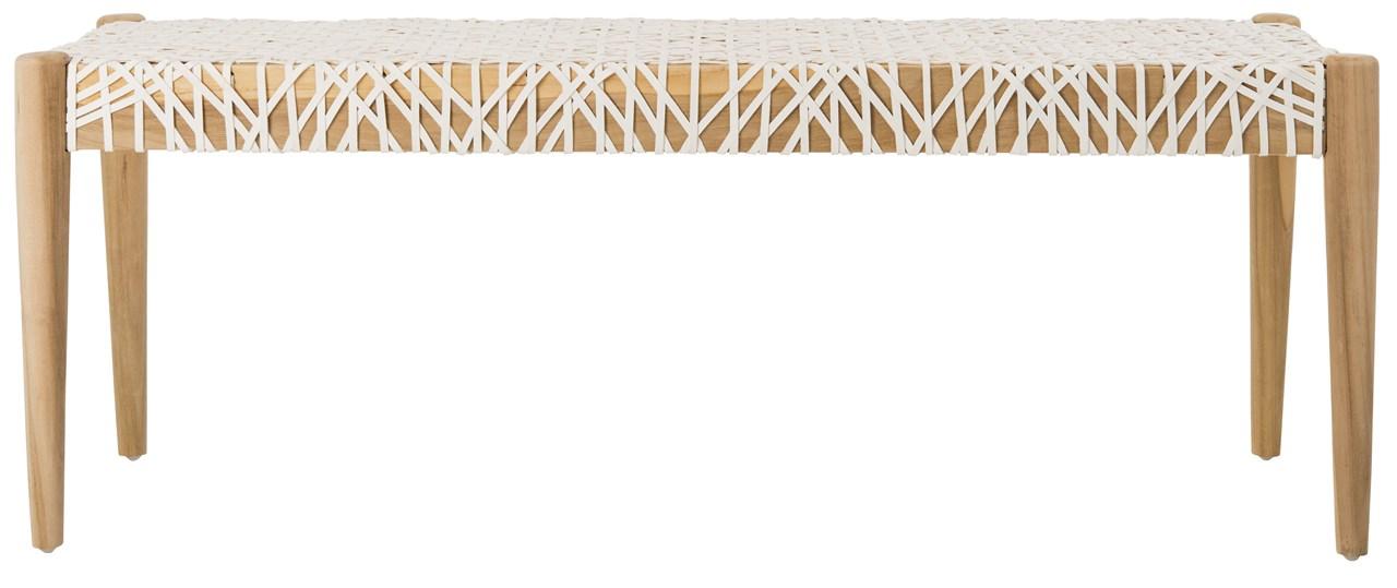 Safavieh Bandelier Leather Weave Bench | Stools & Benches |  Modishstore 