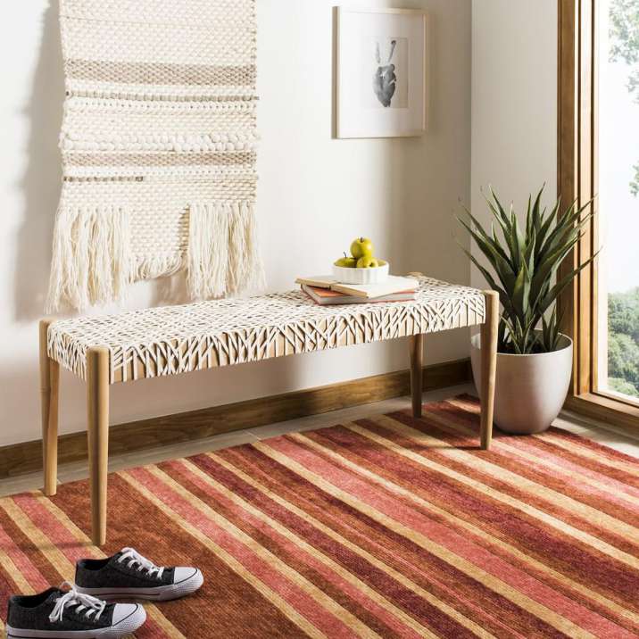 Safavieh Bandelier Leather Weave Bench | Benches | Modishstore - 2