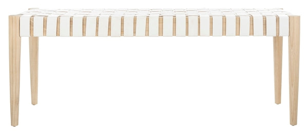 Safavieh Amalia Leather Weave Bench | Benches | Modishstore - 8
