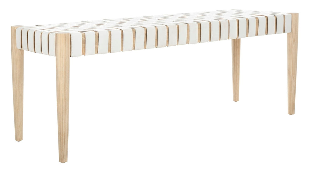 Safavieh Amalia Leather Weave Bench | Benches | Modishstore - 10