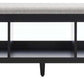Safavieh Cricket Open Shelf Bench W/ Cushion - Gray Linen | Benches | Modishstore - 2