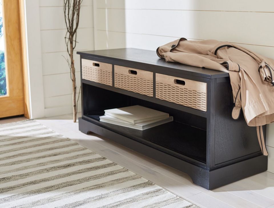Safavieh Landers 3 Drawer Storage Bench | Benches | Modishstore - 4