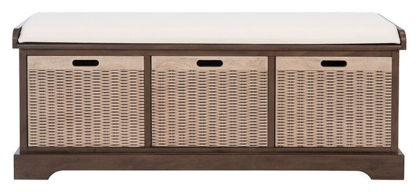 Safavieh Landers 3 Drawer/Cushion Storage Bench | Benches | Modishstore - 1