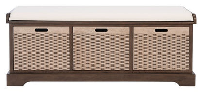 Safavieh Landers 3 Drawer/Cushion Storage Bench | Benches | Modishstore - 1