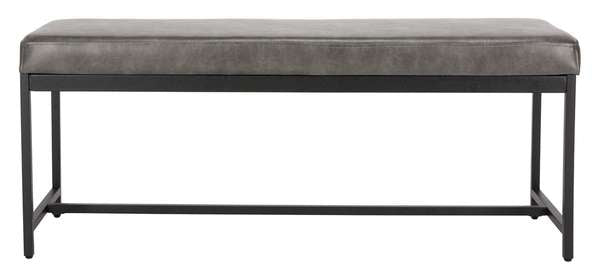 Safavieh Chase Faux Leather Bench - Gray Pu | Benches | Modishstore - 2