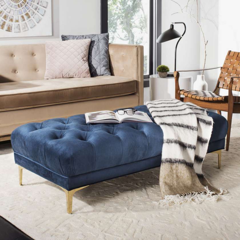 Safavieh Zarya Tufted Rectangular Bench | Benches | Modishstore - 2