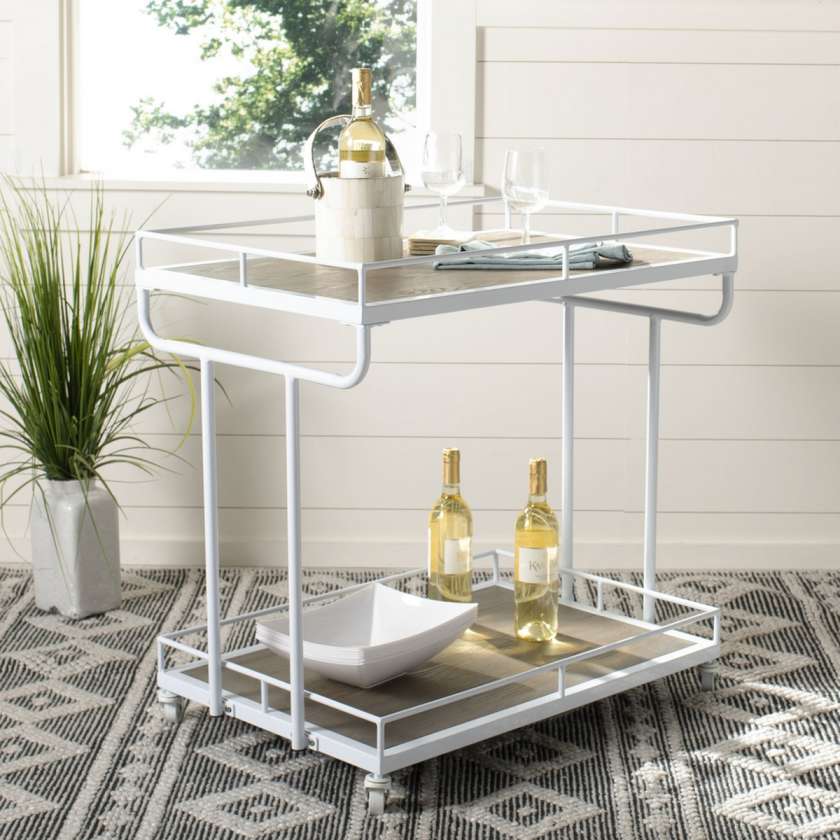 Safavieh Dawson 2 Tier Rectangle Bar Cart | Bar Carts | Modishstore - 6