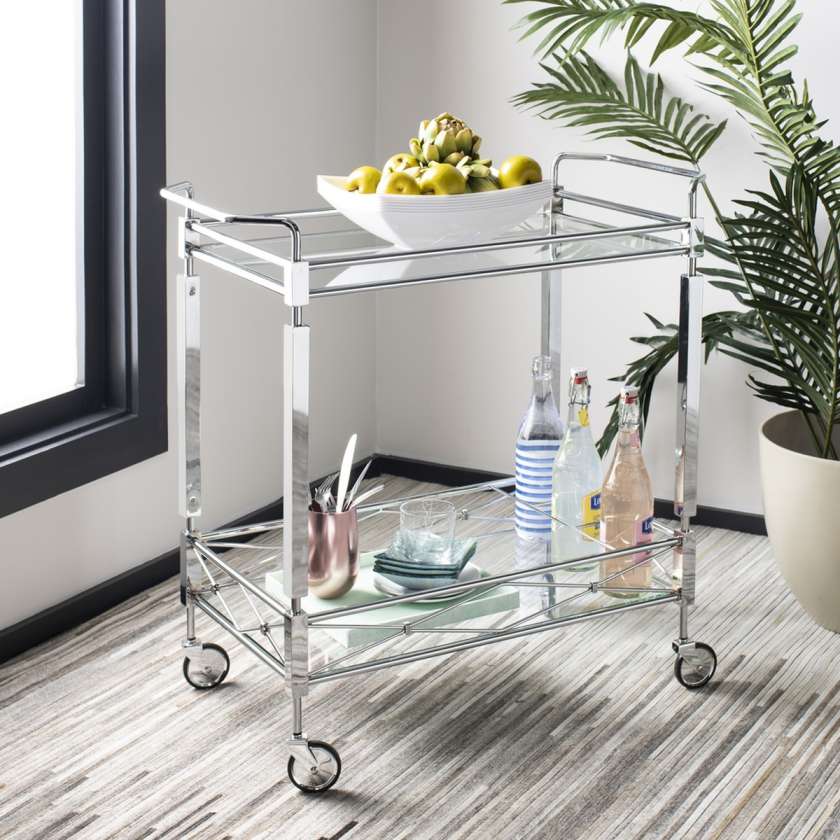 Safavieh Ingrid 2 Tier Rectangle Bar Cart | Bar Carts | Modishstore - 2