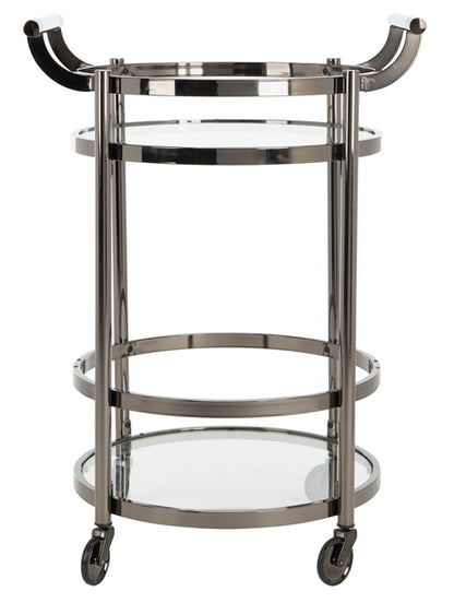 Safavieh Sienna 2 Tier Round Bar Cart | Bar Carts | Modishstore - 1