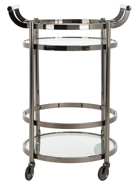 Safavieh Sienna 2 Tier Round Bar Cart | Bar Carts | Modishstore - 1
