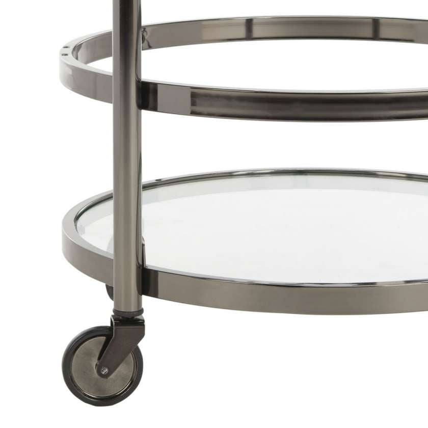 Safavieh Sienna 2 Tier Round Bar Cart | Bar Carts | Modishstore - 3