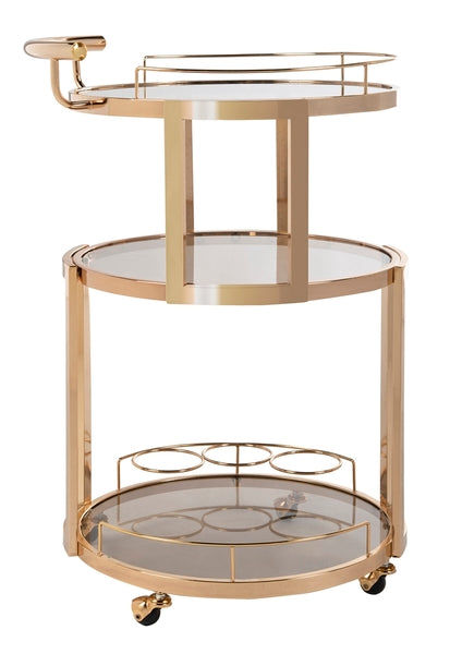 Safavieh Rio 3 Tier Round Bar Cart And Wine Rack | Bar Carts | Modishstore - 1