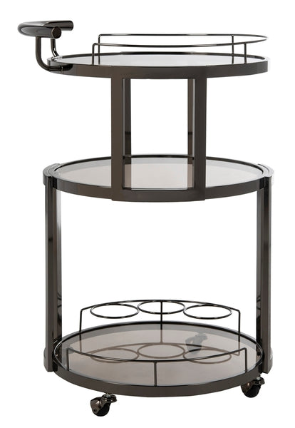 Safavieh Rio 3 Tier Round Bar Cart And Wine Rack | Bar Carts | Modishstore - 5