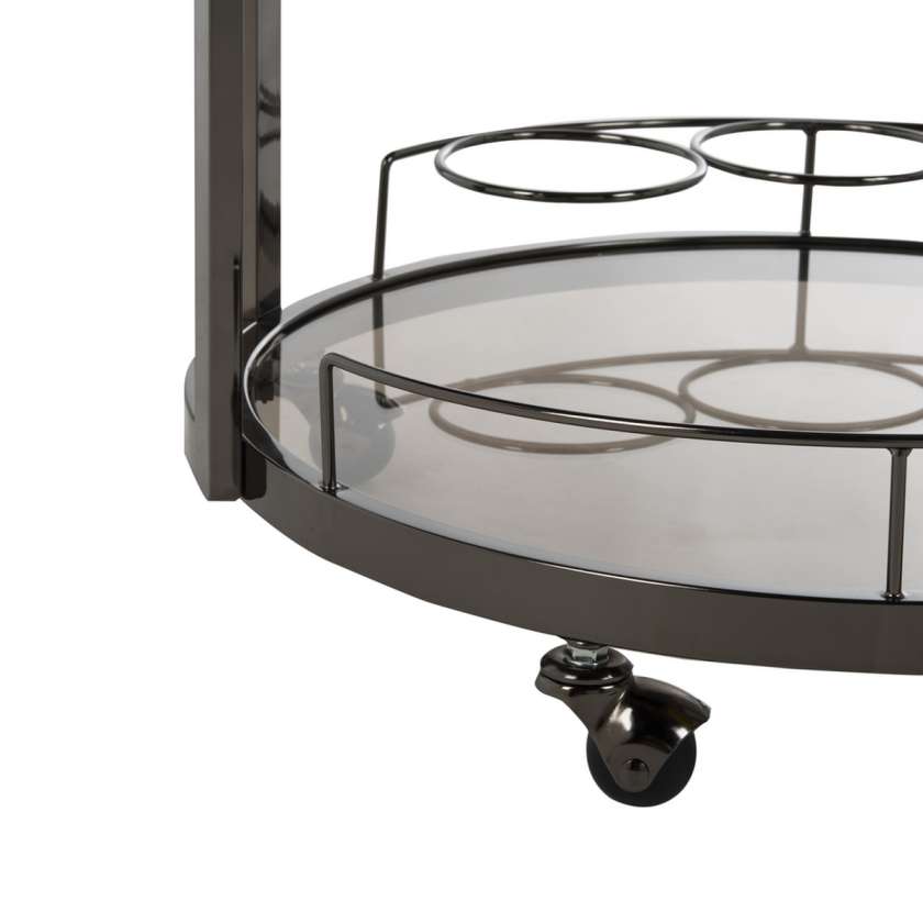 Safavieh Rio 3 Tier Round Bar Cart And Wine Rack | Bar Carts | Modishstore - 7