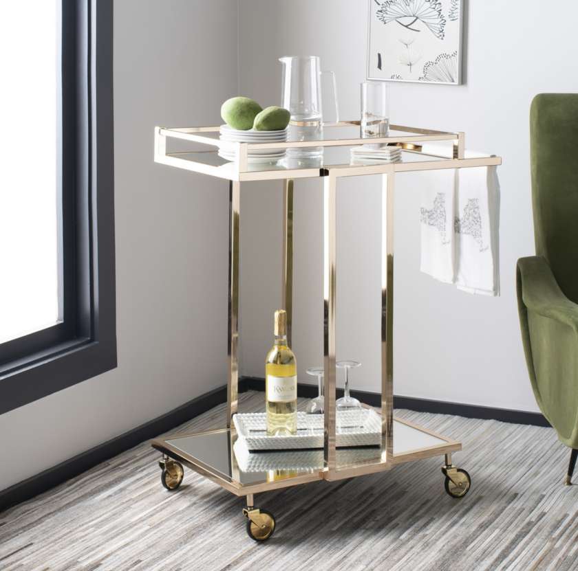 Safavieh Capri 2 Tier Rectangle Bar Cart | Bar Carts | Modishstore - 2