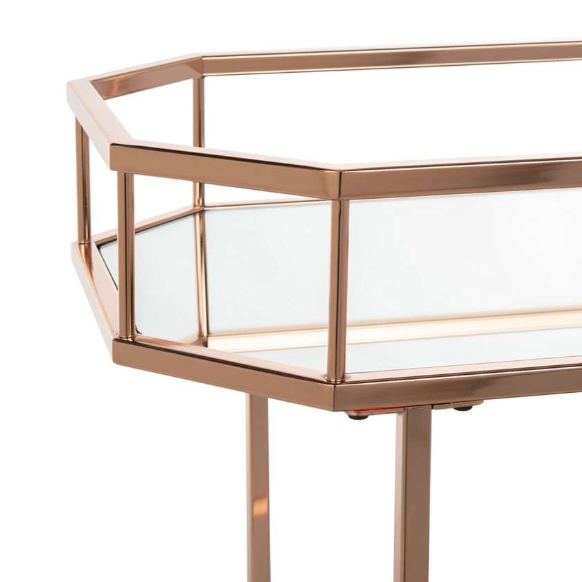 Safavieh Silva 2 Tier Octagon Bar Cart | Bar Carts | Modishstore - 11