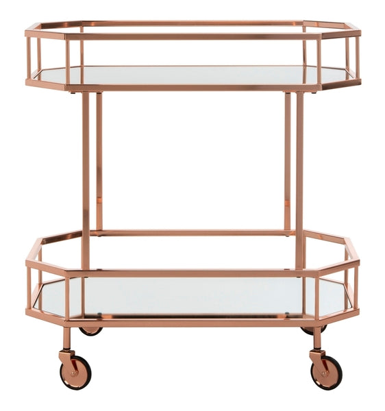 Safavieh Silva 2 Tier Octagon Bar Cart | Bar Carts | Modishstore - 1