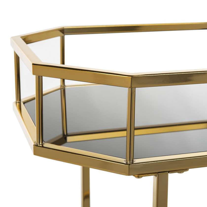 Safavieh Silva 2 Tier Octagon Bar Cart | Bar Carts | Modishstore - 10