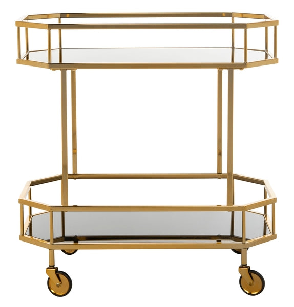 Safavieh Silva 2 Tier Octagon Bar Cart | Bar Carts | Modishstore - 7